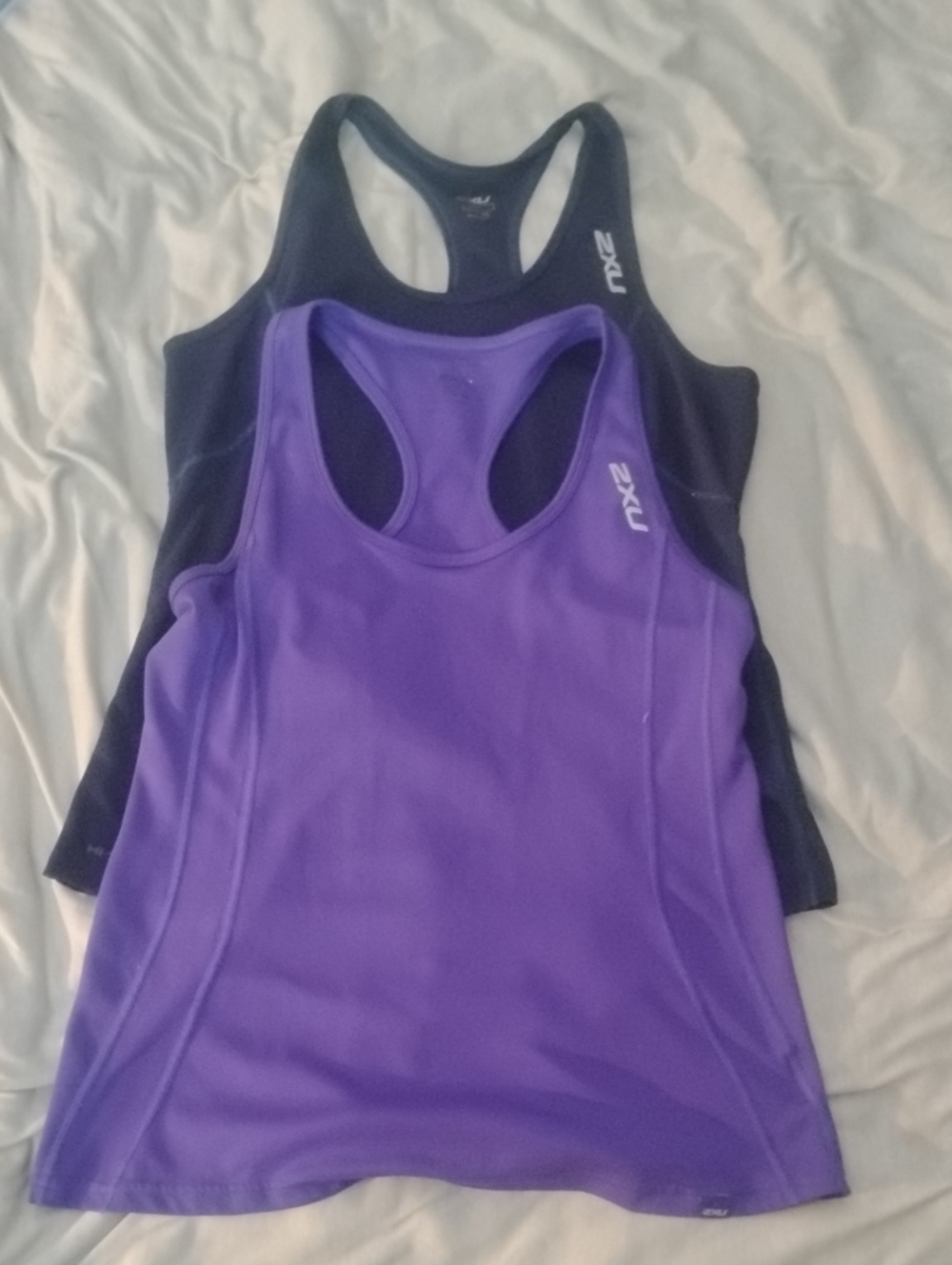 2XU Purple Racerback And Navy Performance Tank Tops